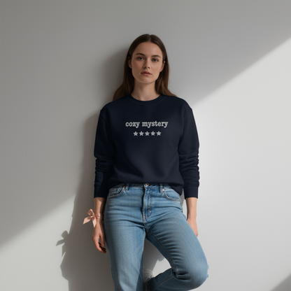Gemütliches Krimi Besticktes Rundhals-Sweatshirt – 5 Sterne