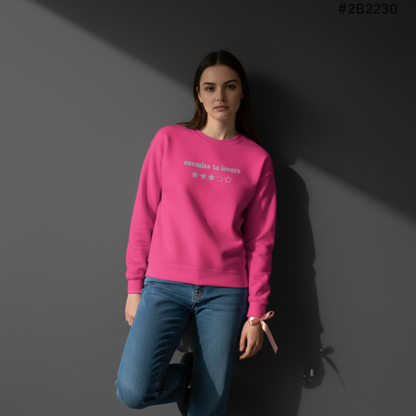 Enemies to Lovers besticktes Rundhals-Sweatshirt - 3 Sterne