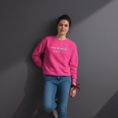 Gemütliches Krimi-besticktes Rundhals-Sweatshirt -3 Sterne