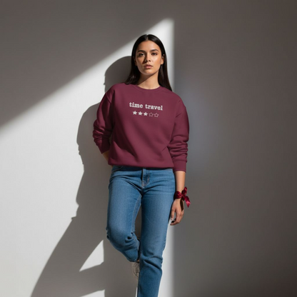 Zeitreise - Besticktes Rundhalsshirt - 3 Sterne