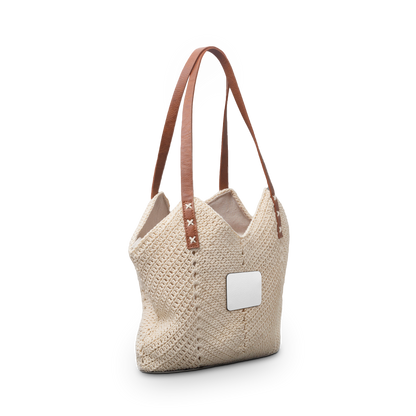Strohtasche — „Gegr. Wann auch immer.“ Sommerstrandtasche