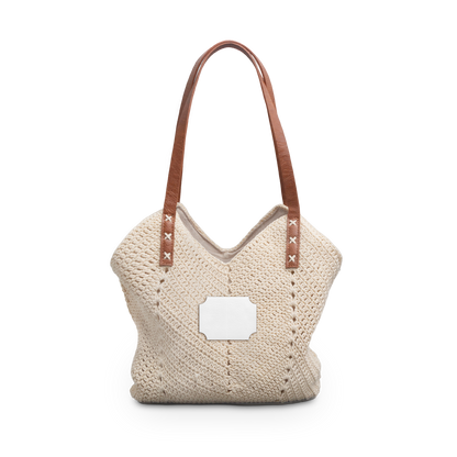 Strohtasche — „Gegr. Wann auch immer.“ Sommerstrandtasche