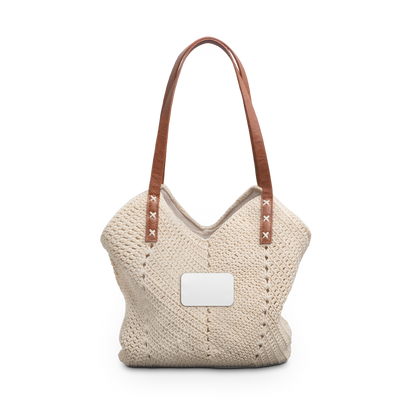 Strohtasche — „Gegr. Wann auch immer.“ Sommerstrandtasche