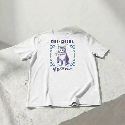 Cat-Ch Me If You Can — Unisex Graphic T-Shirt