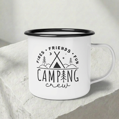 Camping Crew Emaille-Lagerfeuerbecher (350 ml)