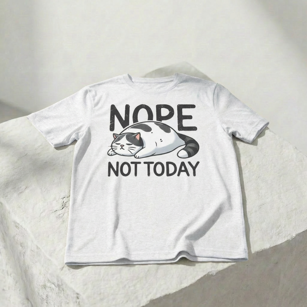 Nö, nicht heute Katze Unisex Grafik T-Shirt