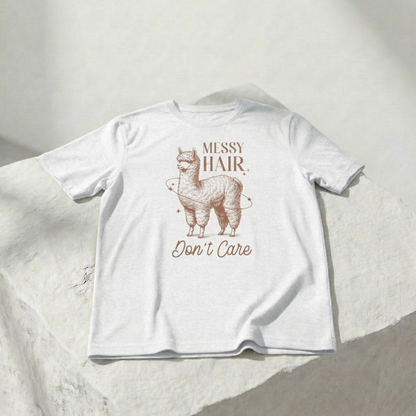 Messy Hair, Don’t Care — Unisex Graphic T-Shirt