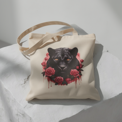 Panther Rose – Einkaufstasche aus Segeltuch (2 Farben)