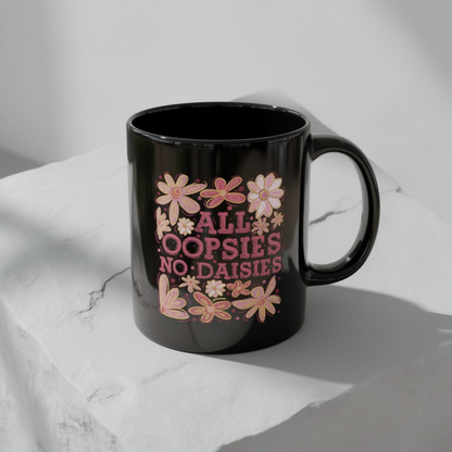 Alle Hopplas keine Gänseblümchen - Schwarze Tasse (325ml/444ml)
