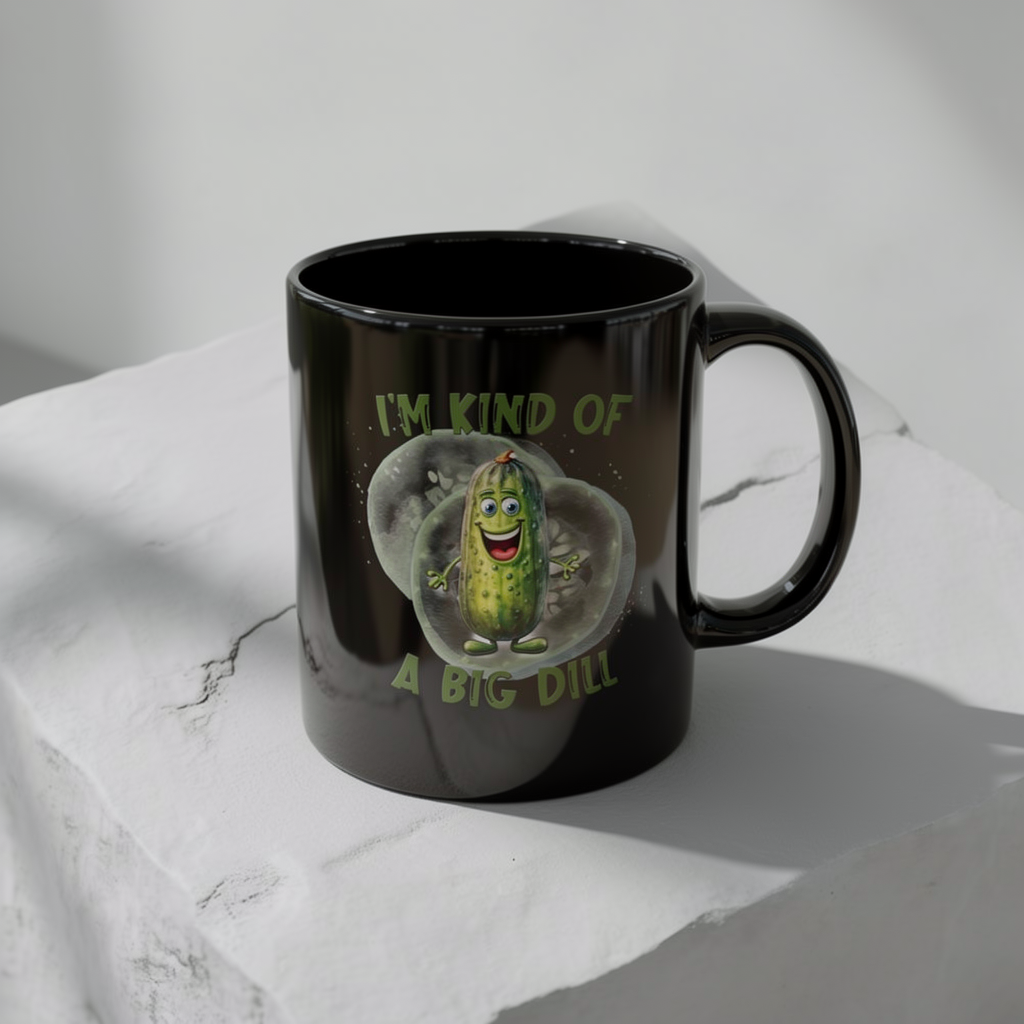 Ich bin irgendwie ein großes Ding – Schwarze Tasse (325ml/444ml)