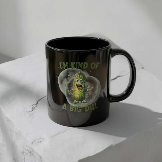 Ich bin irgendwie ein großes Ding – Schwarze Tasse (325ml/444ml)