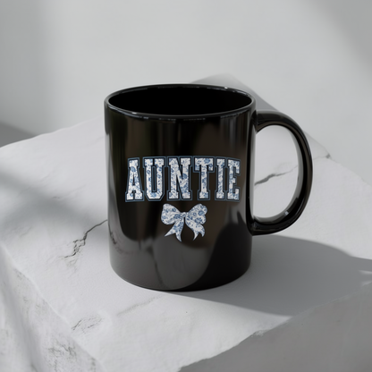 Tante Chinoiserie-Schleife – Schwarze Tasse (325 ml/443 ml)