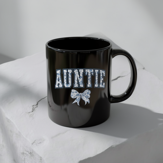 Tante Chinoiserie-Schleife – Schwarze Tasse (325 ml/443 ml)