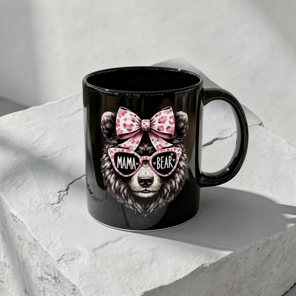 Mama Bear - Schwarze Tasse (325 ml/444 ml)