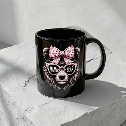 Mama Bear - Schwarze Tasse (325 ml/444 ml)