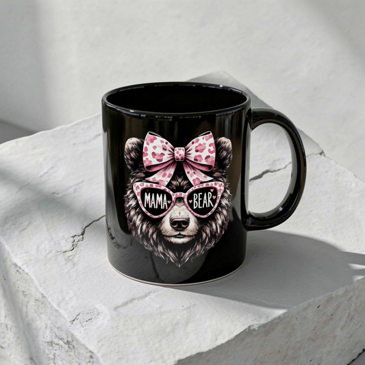 Mama Bear - Schwarze Tasse (325 ml/444 ml)