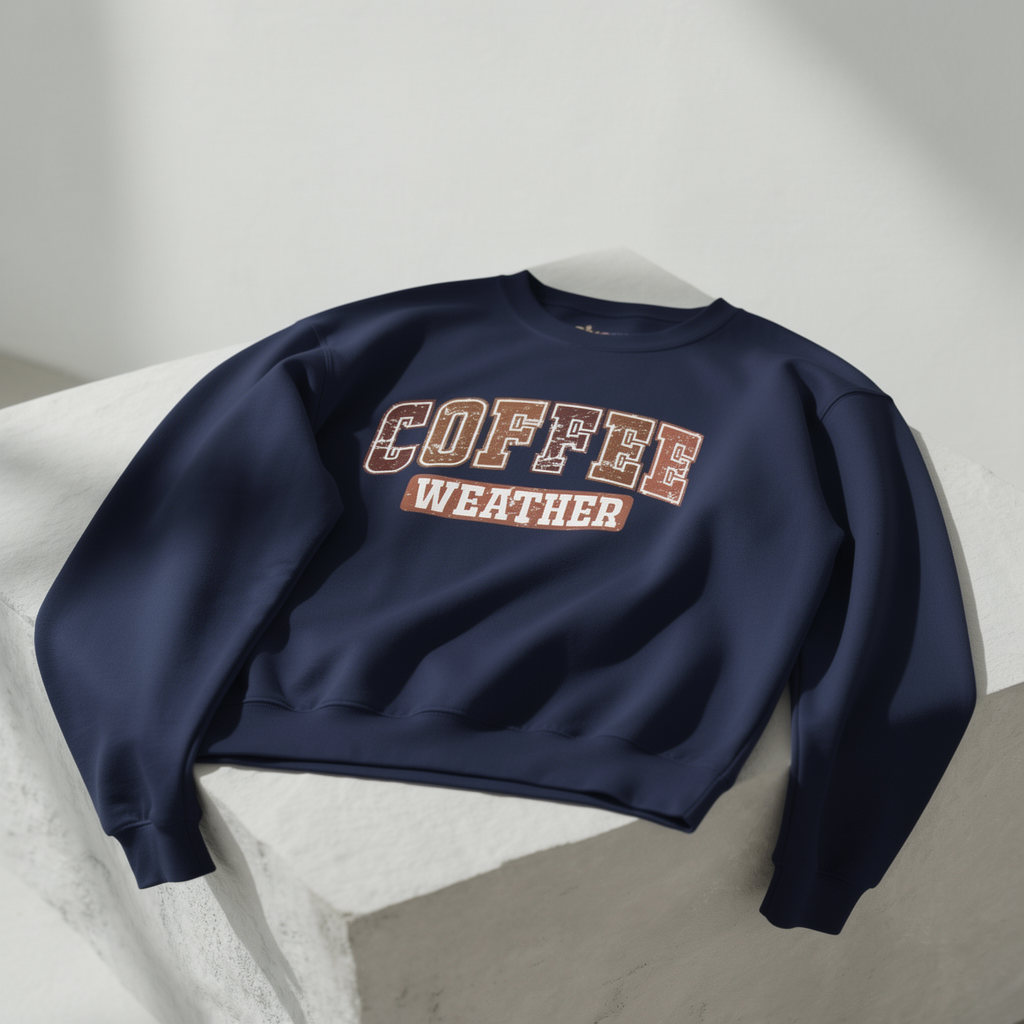 Kaffee-Wetter Unisex Rundhals-Sweatshirt