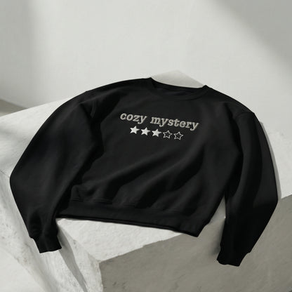 Gemütliches Krimi-besticktes Rundhals-Sweatshirt -3 Sterne