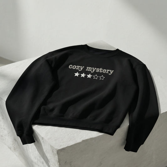Cozy Mystery Embroidered Crewneck Sweatshirt -3 stars