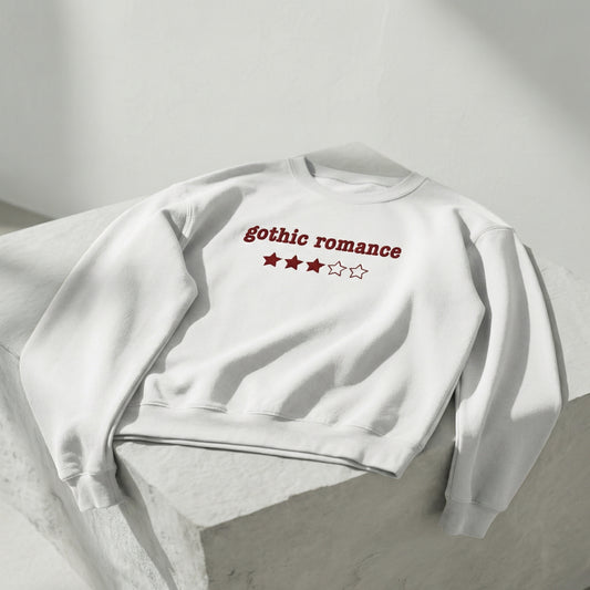 Gothic Romance - Embroidered Crewneck Sweatshirt - 3 stars - Red Thread