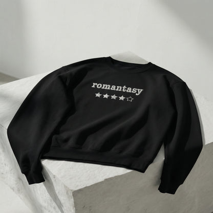 Romantasy besticktes Rundhalsshirt – 4 Sterne