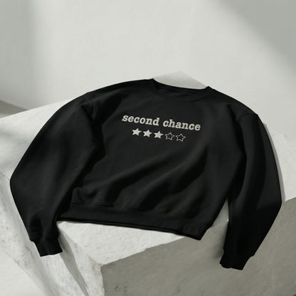 Second Chance Embroidered Crewneck Sweatshirt - 3 stars