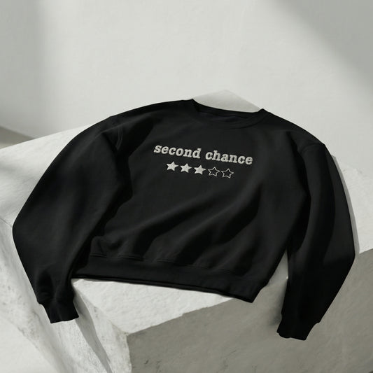 Second Chance Embroidered Crewneck Sweatshirt - 3 stars