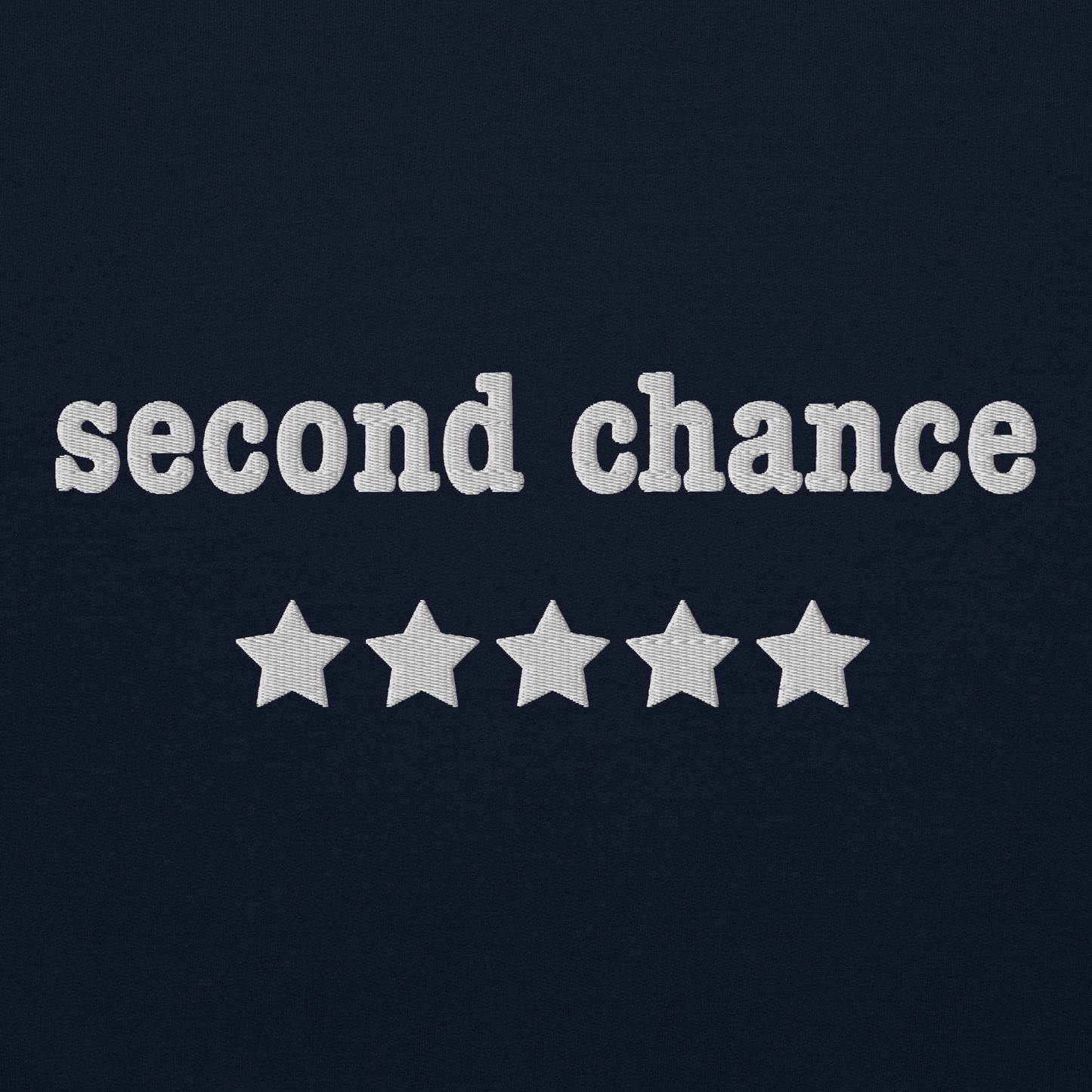 Second Chance Besticktes Rundhalsshirt - 5 Sterne